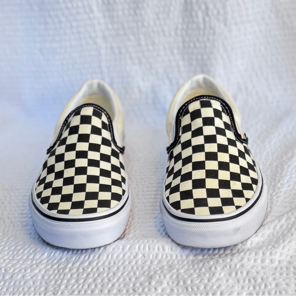 Vans Classic Checkerboard Slip-On Sneakers | Size 9 | Worn 1 Time - Picture 8 of 8